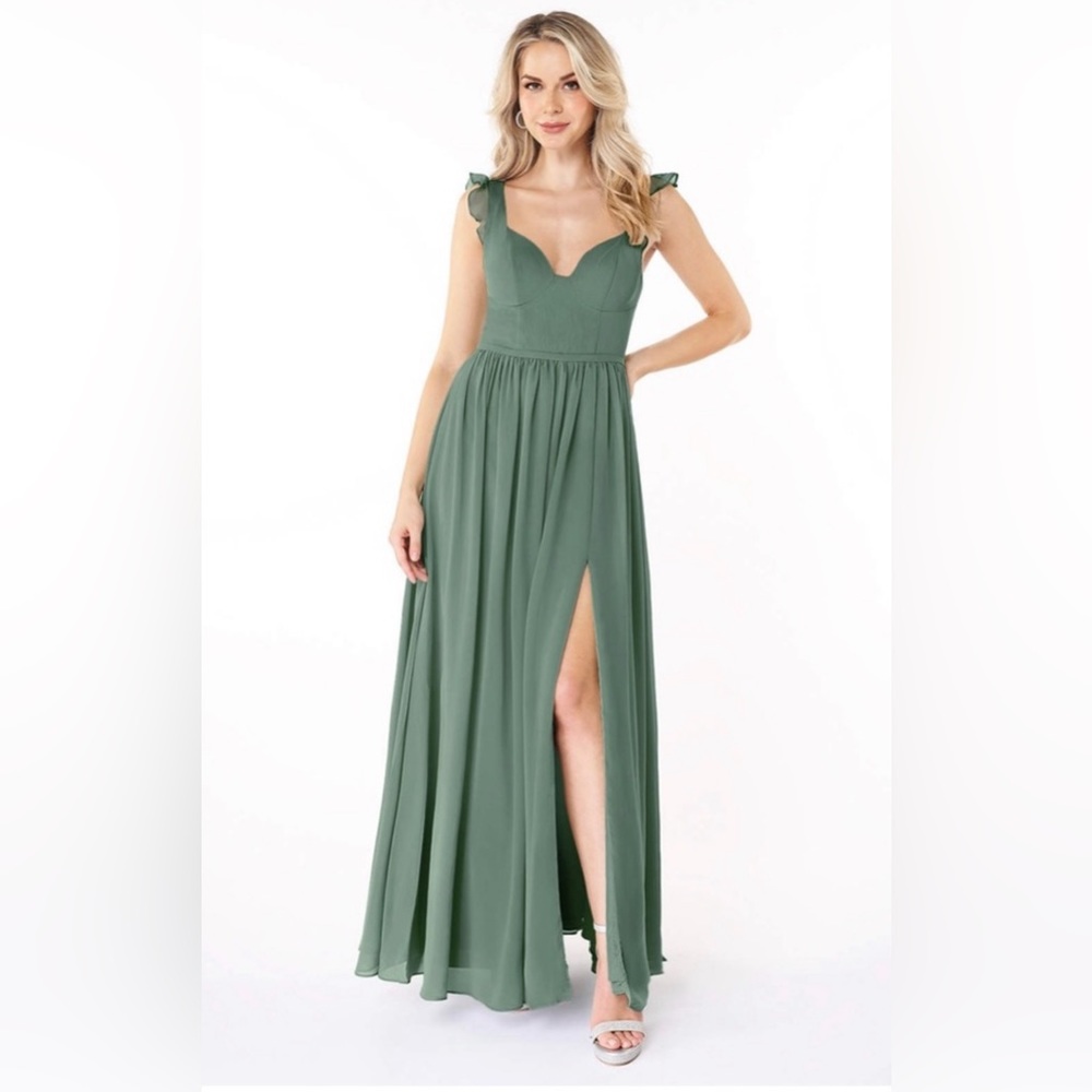 🌿Azazie Eucalyptus Stassie Formal Dress